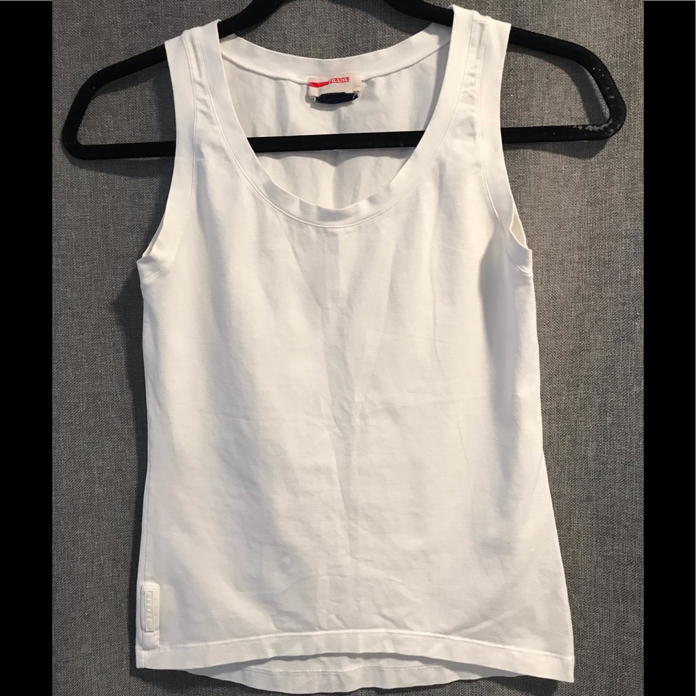 Prada White Tank Top, Size XS